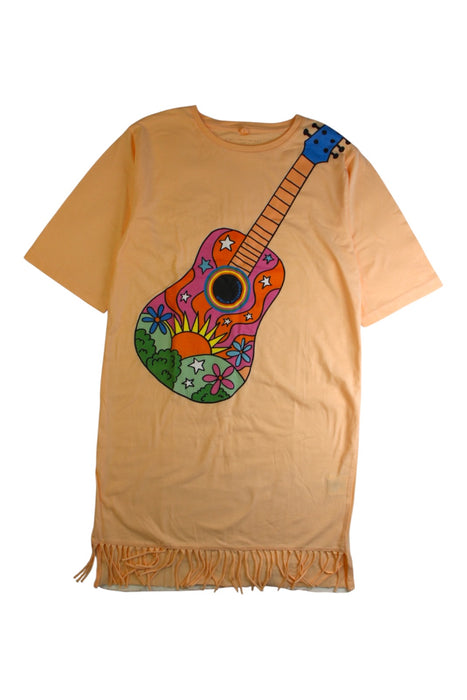 A Peach Short Sleeve Dresses from Stella McCartney in size 14Y for girl. (Front View)