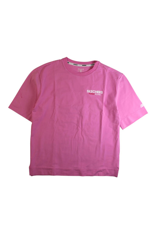 A Pink Short Sleeve T Shirts from Skechers in size 11Y for girl. (Front View)