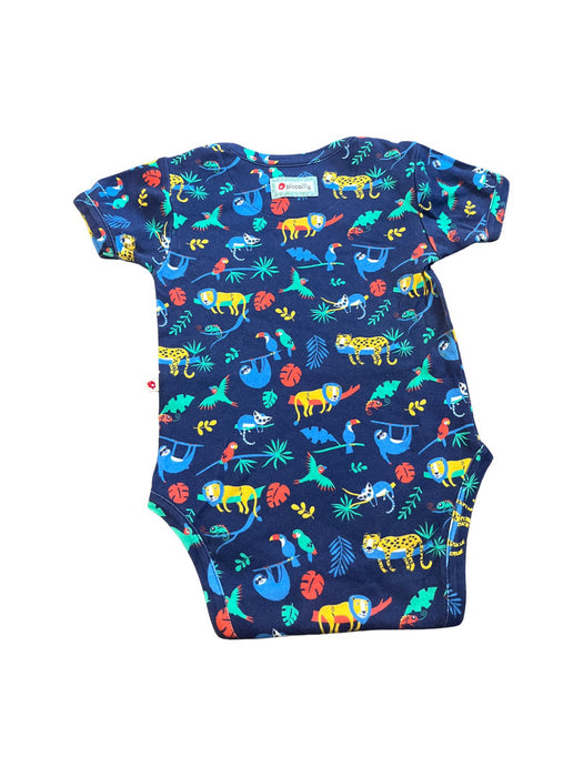 A Blue Short Sleeve Bodysuits from Piccalilly in size 12-18M for neutral. (Back View)