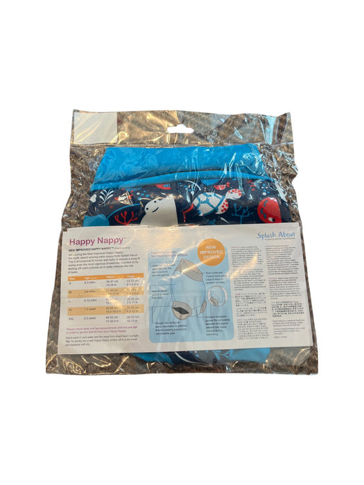 A Blue Swim Diapers from Splash About in size 6-12M for neutral. (Back View)