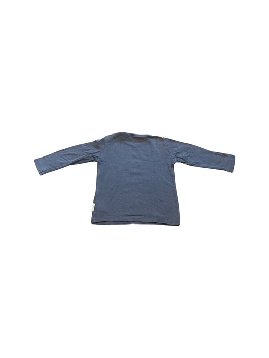 A Navy Long Sleeve T Shirts from Frugi in size 3T for neutral. (Back View)