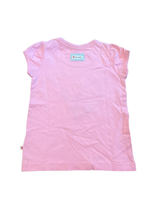 A Pink Short Sleeve T Shirts from Piccalilly in size 12-18M for girl. (Back View)