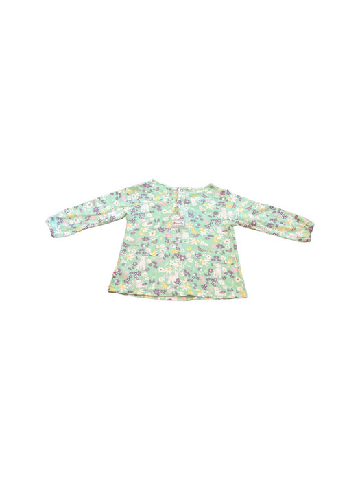 A Green Long Sleeve T Shirts from Piccalilly in size 12-18M for girl. (Back View)