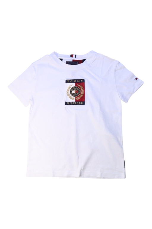 A White Short Sleeve T Shirts from Tommy Hilfiger in size 8Y for boy. (Front View)