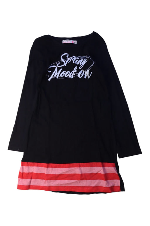 A Black Long Sleeve Dresses from Desigual in size 7Y for girl. (Front View)