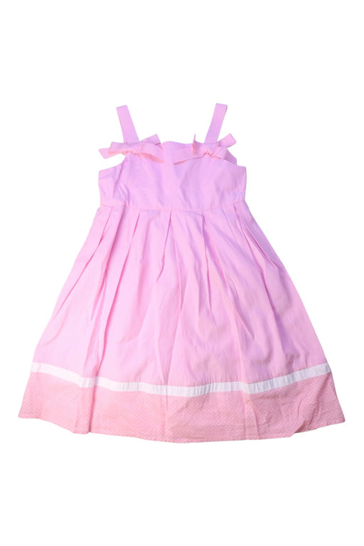 A Pink Sleeveless Dresses from Chickeeduck in size 7Y for girl. (Front View)