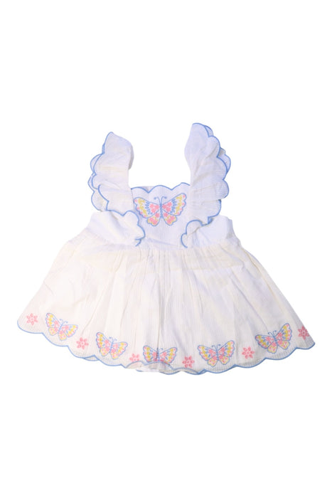 A White Sleeveless Dresses from Monsoon in size 8Y for girl. (Front View)