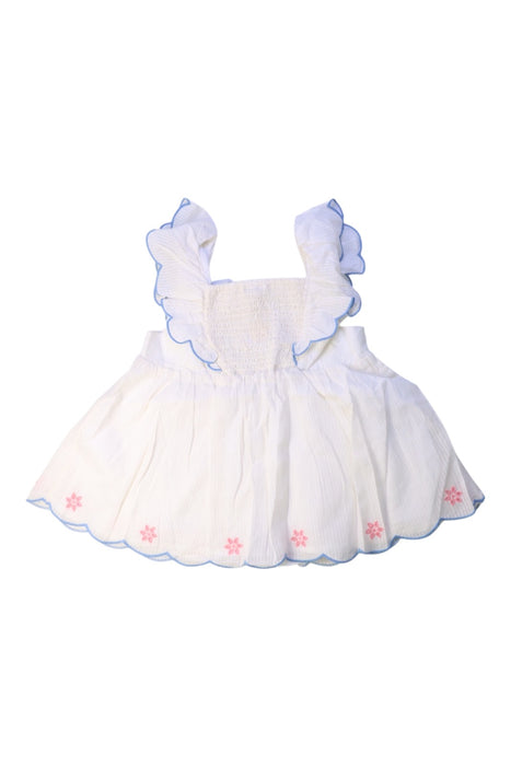 A White Sleeveless Dresses from Monsoon in size 8Y for girl. (Back View)