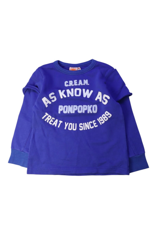 A Purple Long Sleeve T Shirts from As Know As Ponpoko in size 5T for neutral. (Front View)