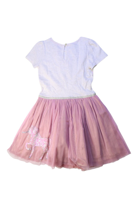 A White Short Sleeve Dresses from Monsoon in size 7Y for girl. (Back View)