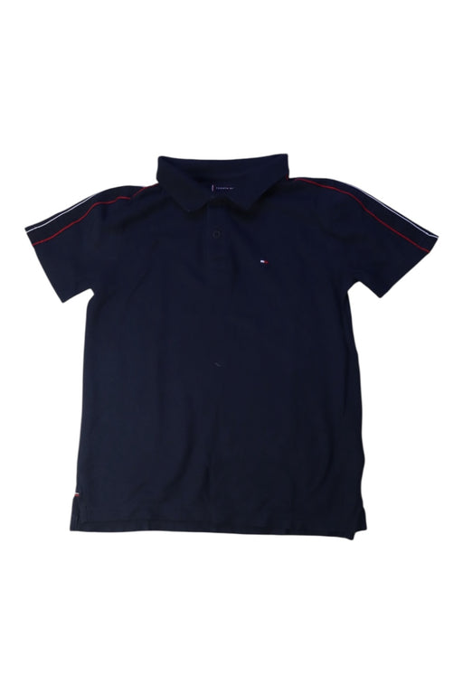 A Navy Short Sleeve Polos from Tommy Hilfiger in size 8Y for boy. (Front View)