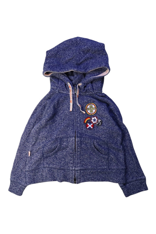 A Blue Zippered Sweatshirts from As Know As Ponpoko in size 5T for boy. (Front View)