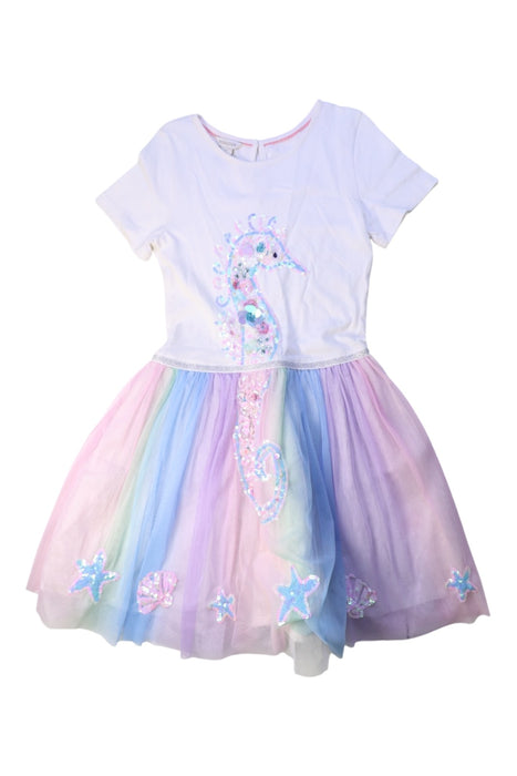 A Multicolour Short Sleeve Dresses from Monsoon in size 7Y for girl. (Front View)