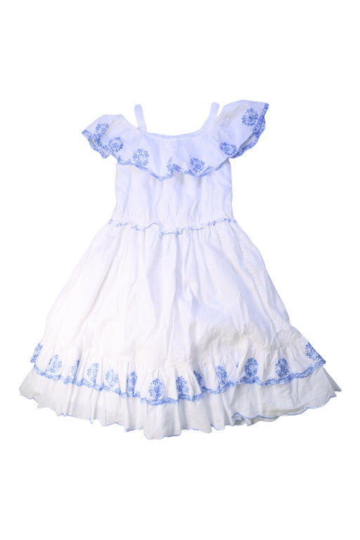 A White Sleeveless Dresses from Monsoon in size 8Y for girl. (Front View)