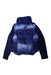 A Blue Puffer/Quilted Jackets from Desigual in size 7Y for girl. (Back View)