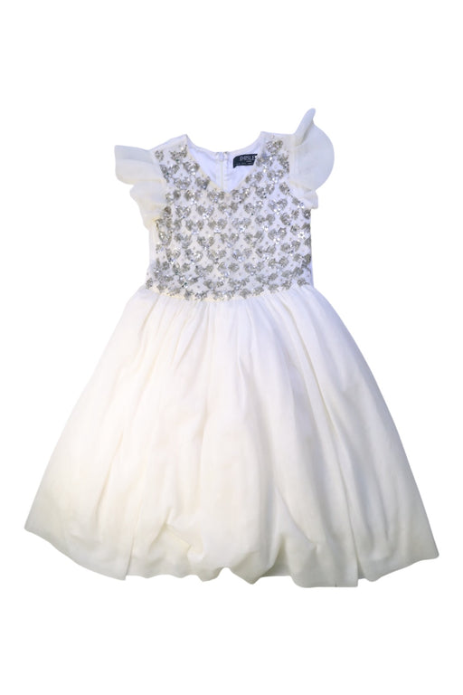 A White Short Sleeve Dresses from Paisley of London in size 7Y for girl. (Front View)