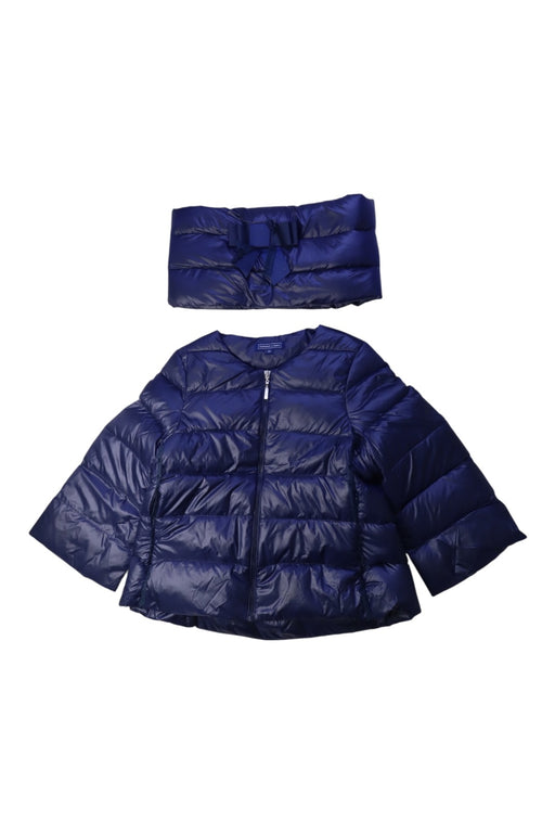 A Blue Puffer/Quilted Coats & Outerwear from Nicholas & Bears in size 8Y for girl. (Front View)