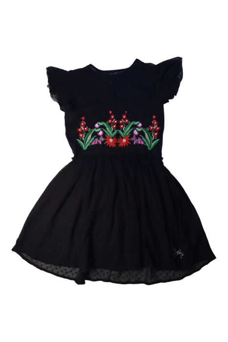 A Black Short Sleeve Dresses from Desigual in size 7Y for girl. (Front View)