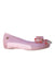A Pink Flats from Mini Melissa in size 6T for girl. (Front View)