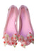 A Pink Flats from Mini Melissa in size 6T for girl. (Back View)