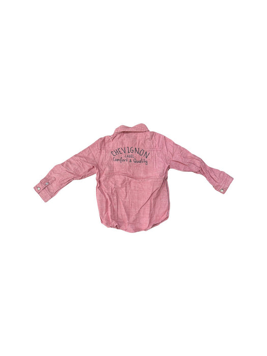 A Pink Long Sleeve Shirts from Chevignon in size 4T for boy. (Back View)