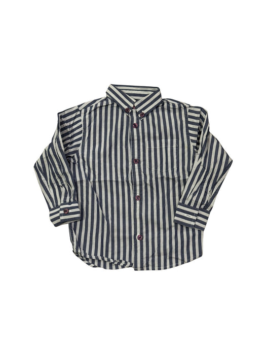 A Navy Long Sleeve Shirts from Chickeeduck in size 2T for neutral. (Front View)