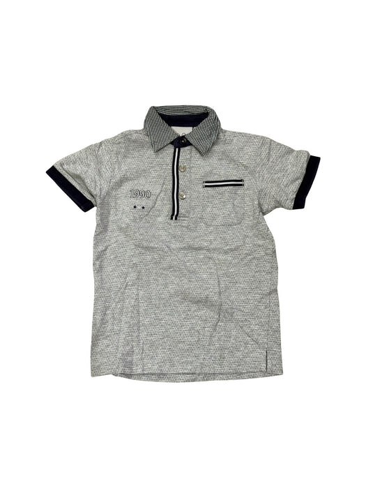 A Grey Short Sleeve Polos from Chickeeduck in size 2T for boy. (Front View)