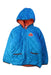 A Blue Puffer/Quilted Jackets from Miki House in size 5T for boy. (Front View)