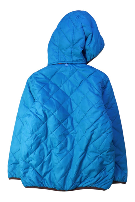A Blue Puffer/Quilted Jackets from Miki House in size 5T for boy. (Back View)