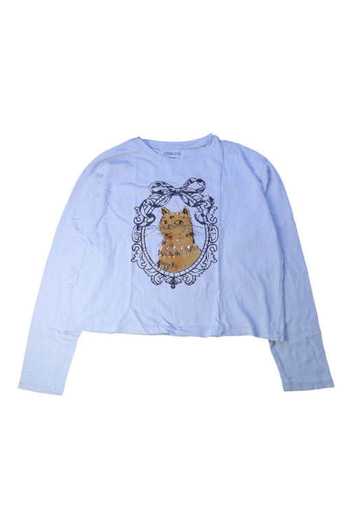 A Blue Long Sleeve Tops from Crewcuts in size 10Y for girl. (Front View)