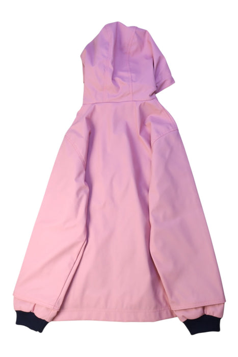 A Pink Rain Jackets from Petit Bateau in size 6T for girl. (Back View)