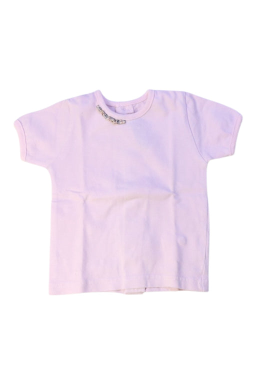 A Pink Short Sleeve T Shirts from Burberry in size 3-6M for girl. (Front View)