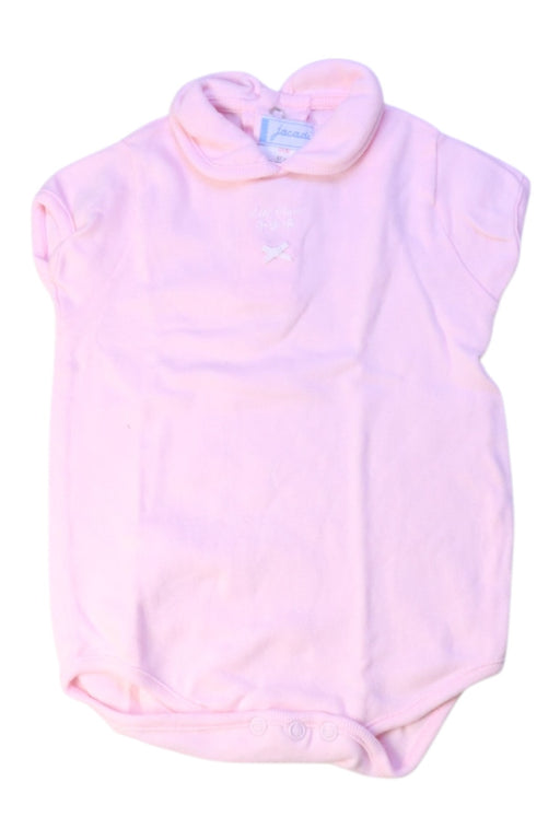 A Pink Sleeveless Bodysuits from Jacadi in size 3-6M for girl. (Front View)