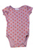 A Pink Short Sleeve Bodysuits from Oeuf in size 0-3M for girl. (Front View)