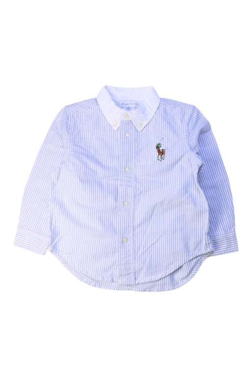 A Blue Long Sleeve Shirts from Ralph Lauren in size 2T for boy. (Front View)