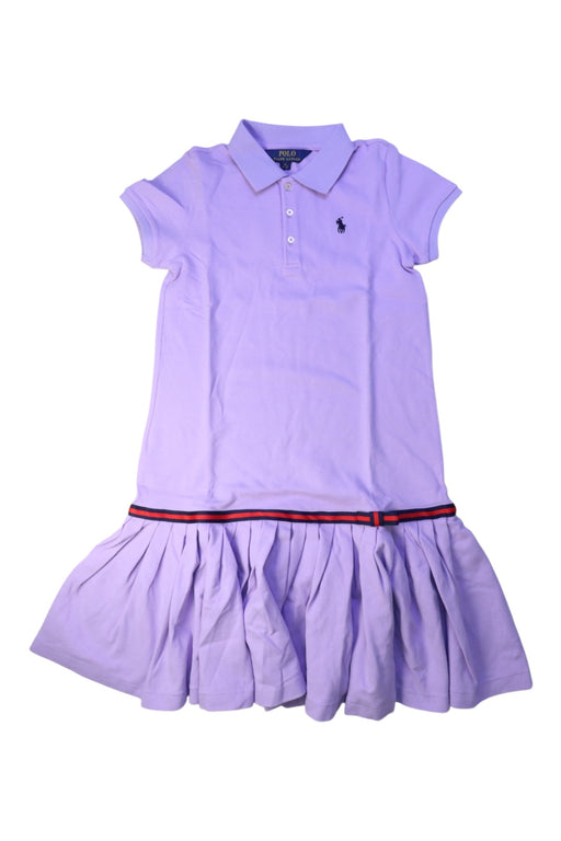 A Purple Short Sleeve Dresses from Polo Ralph Lauren in size 8Y for girl. (Front View)
