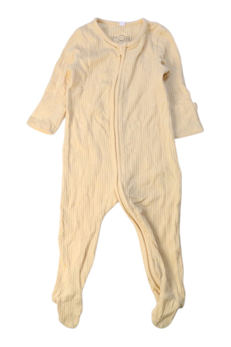 A Yellow Onesies from Mori in size 0-3M for neutral. (Front View)