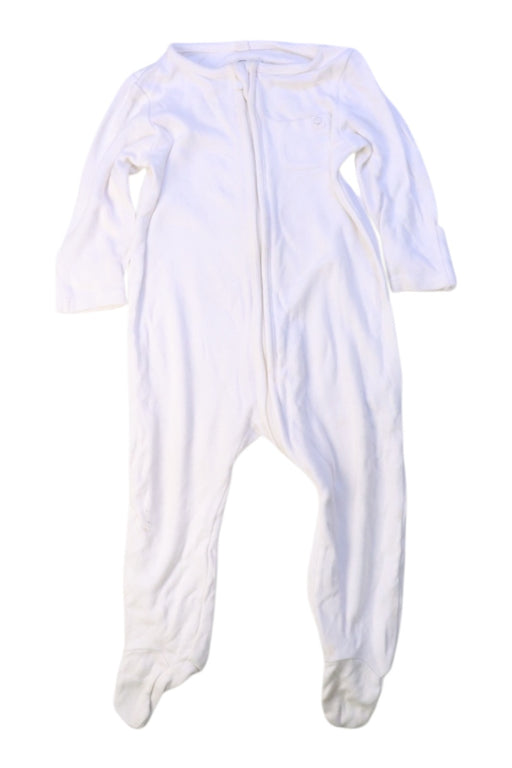 A White Long Sleeve Jumpsuits from Mori in size 3-6M for girl. (Front View)