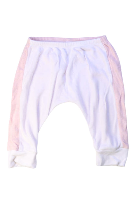 A White Casual Pants from Mori in size 3-6M for girl. (Front View)