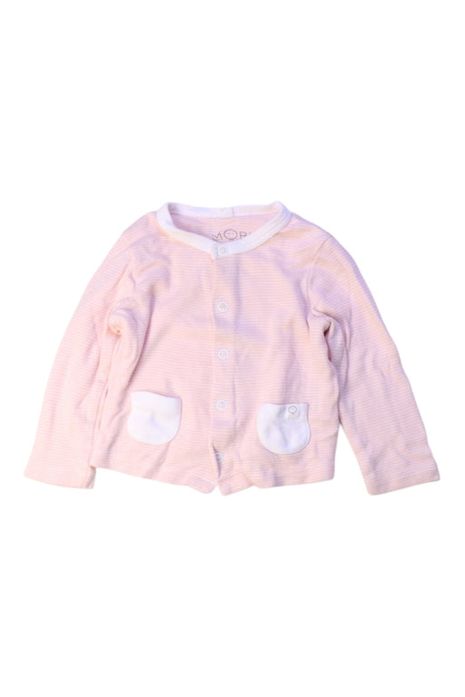 A Pink Cardigans from Mori in size 3-6M for girl. (Front View)