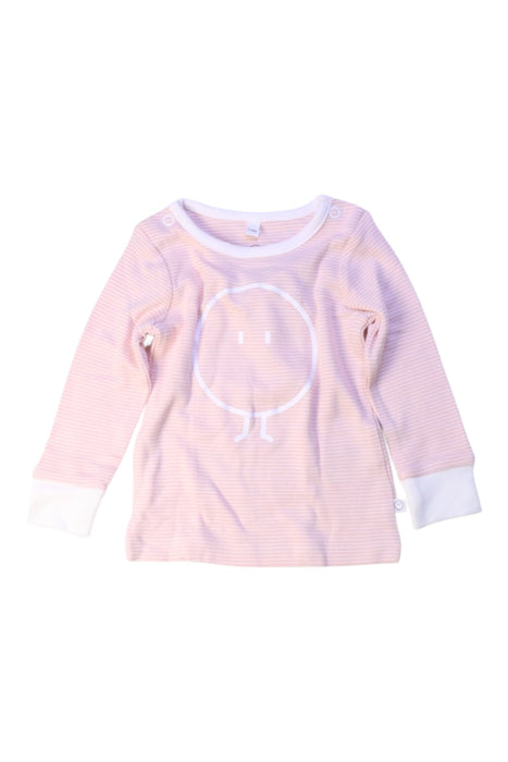 A Pink Long Sleeve Tops from Mori in size 3-6M for girl. (Front View)
