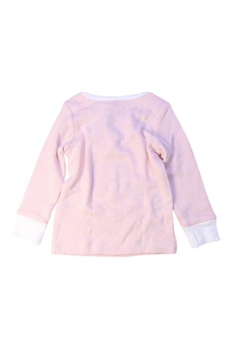 A Pink Long Sleeve Tops from Mori in size 3-6M for girl. (Back View)