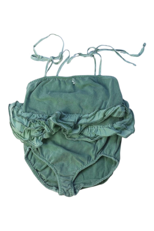 A Green Sleeveless Bodysuits from Tocoto Vintage in size 12-18M for girl. (Front View)