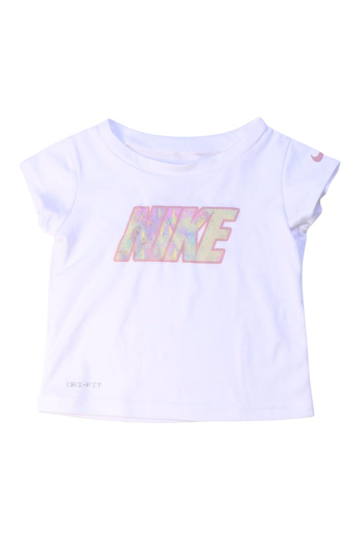 A White Short Sleeve T Shirts from Nike in size 6-12M for girl. (Front View)