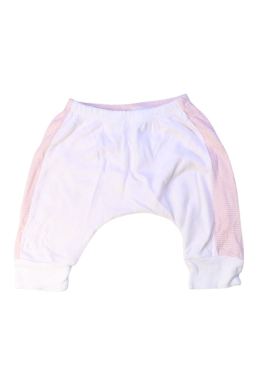 A White Casual Pants from Mori in size 0-3M for girl. (Front View)