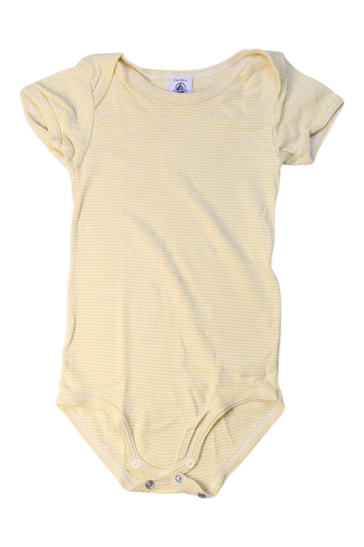 A Yellow Short Sleeve Bodysuits from Petit Bateau in size 2T for girl. (Front View)