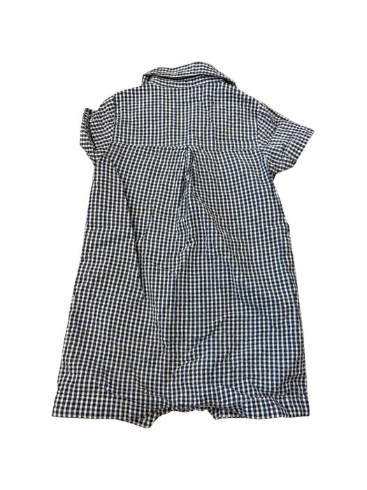 A Blue Short Sleeve Rompers from The Little White Company in size 3-6M for boy. (Back View)