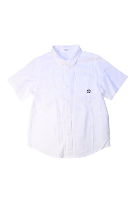 A White Short Sleeve Shirts from Balabala in size 5T for boy. (Front View)