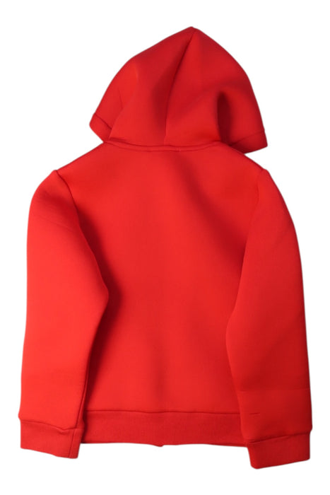 A Red Hooded Sweatshirts from Jacadi in size 4T for boy. (Back View)