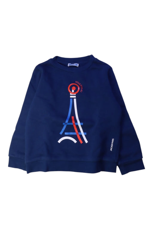 A Navy Crewneck Sweatshirts from Jacadi in size 5T for boy. (Front View)